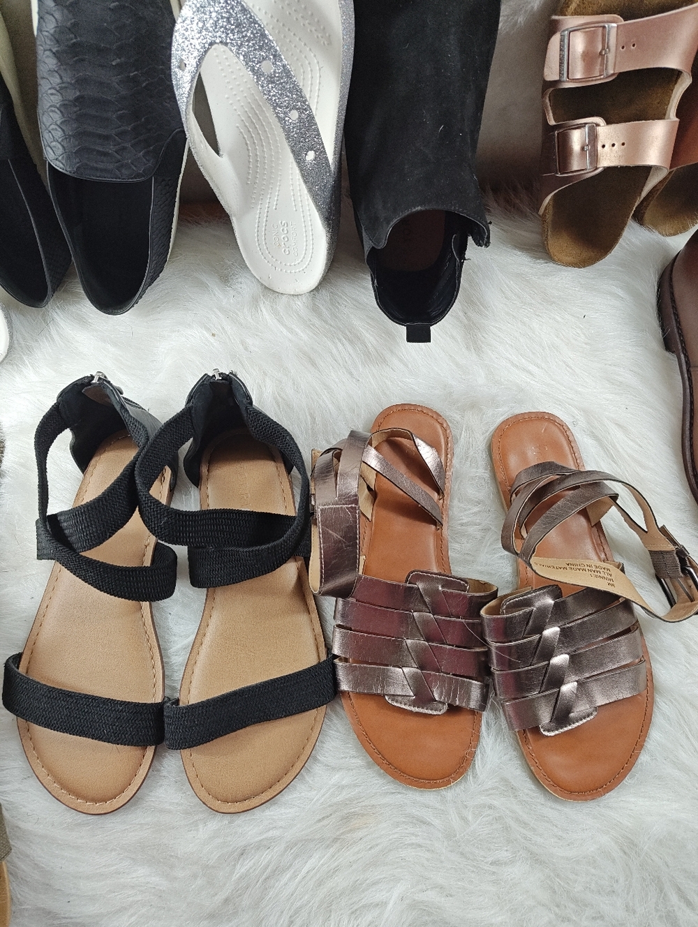 Torrid Black Stretch Band Zip Back + Francesca Bronze Sandals  Bundle Size 9